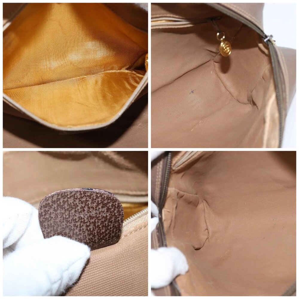 GUCCI GG Supreme Web Sherry Line Shoulder Bag PVC Beige 001 44 6472 Auth 150085 - Picture 14 of 15
